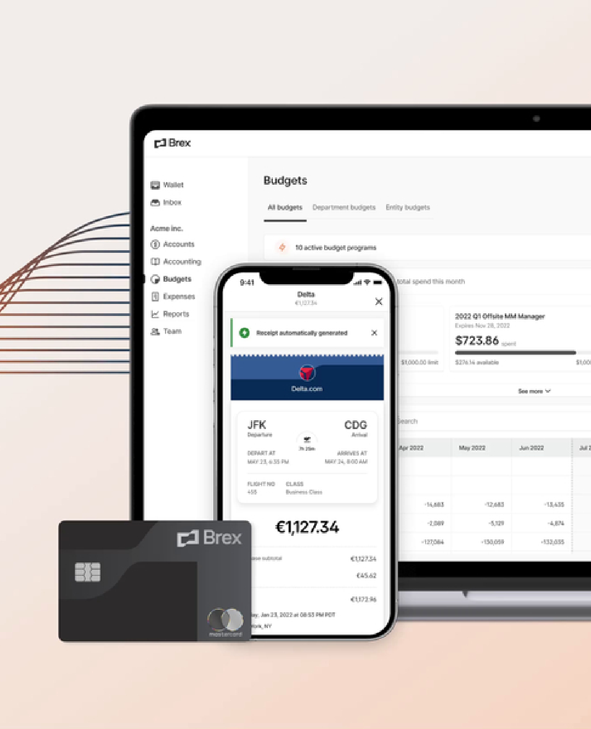 bank card with bills in the background
